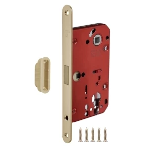 Корпус врезного замка MAGNM85C-50/BL INOX SSG-39 сатин. золото (блистер)