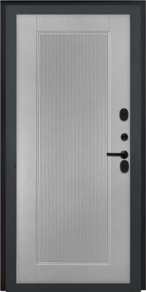 Входная дверь ДвериПРО L-Термо серебро ПВХ 10мм Астрод Velutto Grigio DPRO196760 внутренняя сторона